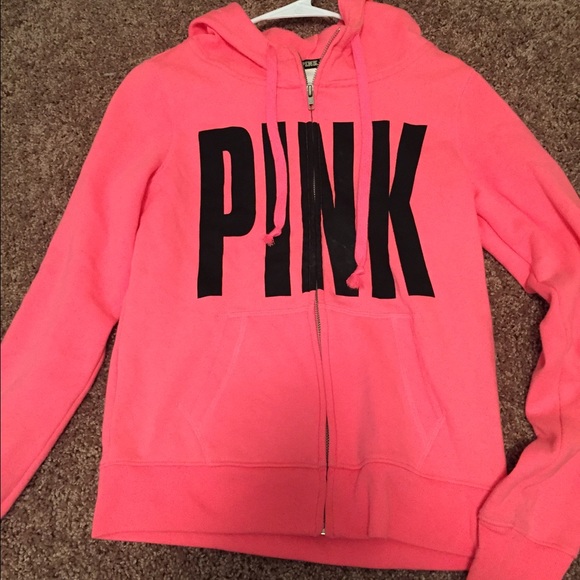 Neon pink vs zip up hoodie
