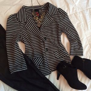 Black and grey Guess blazer