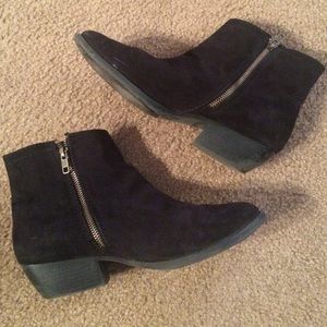 Black Suede Booties
