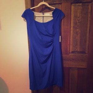Blue fitted dress