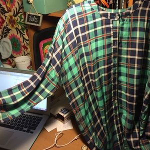 Green flannel shirt