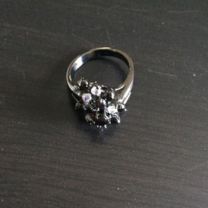 Black and Silver Ring
