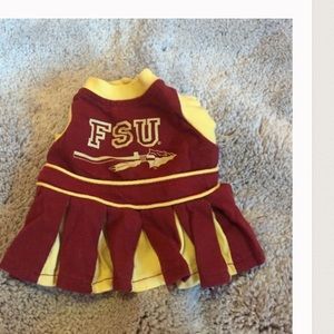 Dog pet xs FSU cheerleader dress
