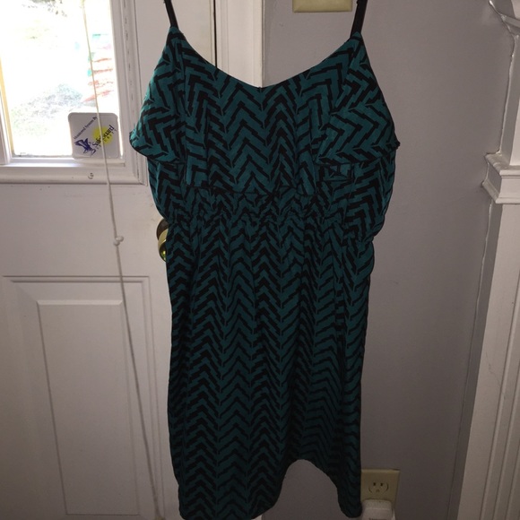 Teal Tribal Print Dress