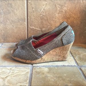 Toms Metallic Wedges