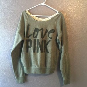 Off the shoulder VS sweatshirt