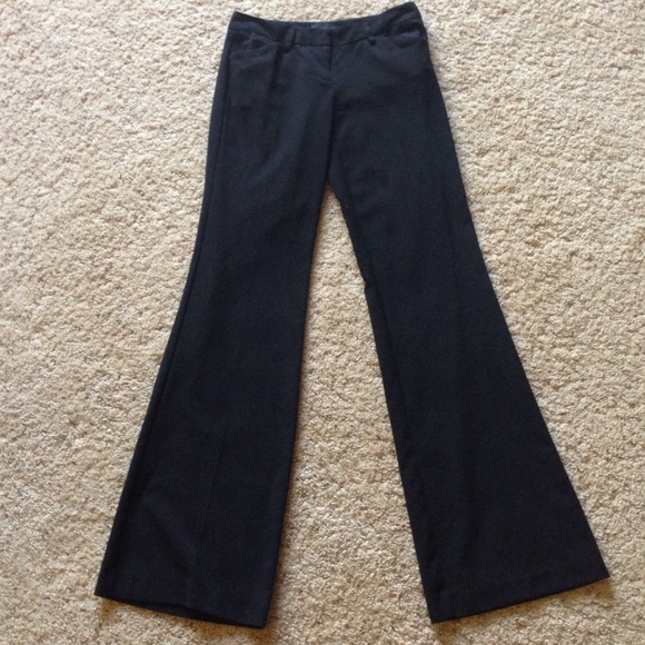 Black form fit  flair pants
