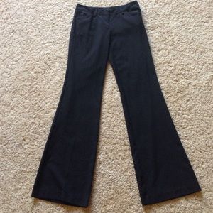 Black form fit  flair pants