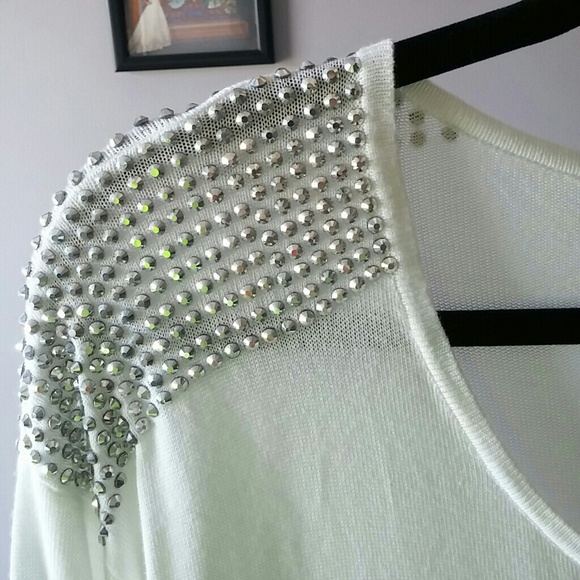Express white studded sweater - Picture 2 of 4