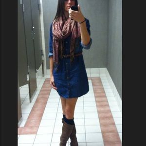 Denim shirt dress