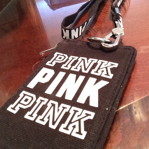 Victoria's Secret VS pink lanyard ❤️ black