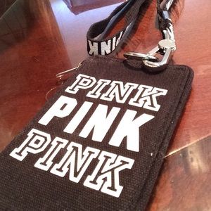 Victoria's Secret VS pink lanyard ❤️ black