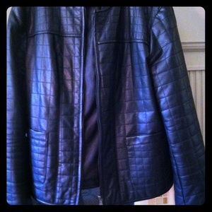 Black faux leather jacket