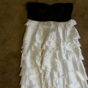 XOXO satin  strapless dress