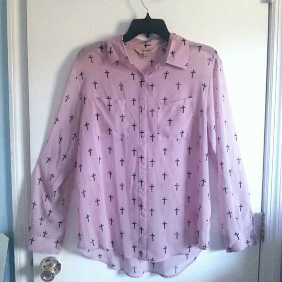 Cross sheer shirt