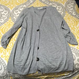 Gray cardigan