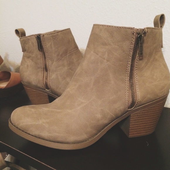 Taupe booties