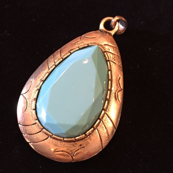 Turquoise teardrop fashion pendant