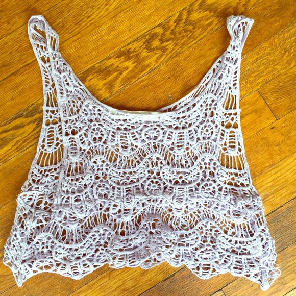 LF lace crop top