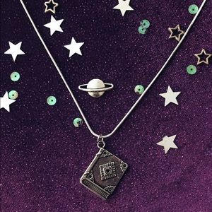 Witchy Book Charm Necklace