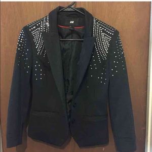 Black Rhinestone H&M Blazer