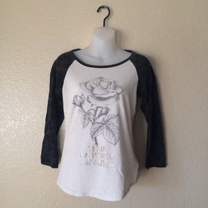 Flower Baseball Tee