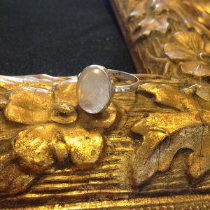 Gold rutilated quartz ring