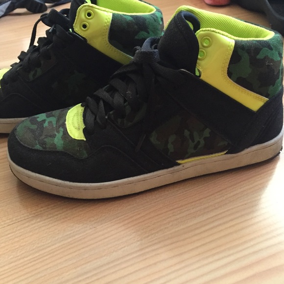 camo printed high tops