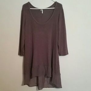 3/4 sleeve dress sweater -mauve color