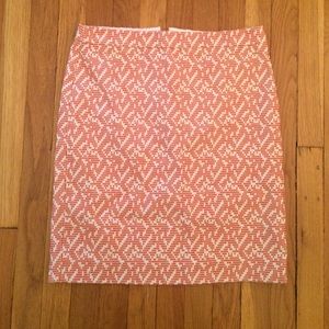 J. Crew embroidered pencil skirt