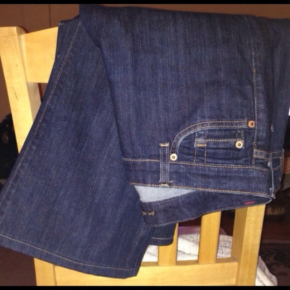 7 for All ManKind Bootcut Jeans Dark Blue Wash