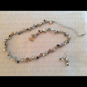 Sparkly Lia Sophia Necklace and Earring Set!