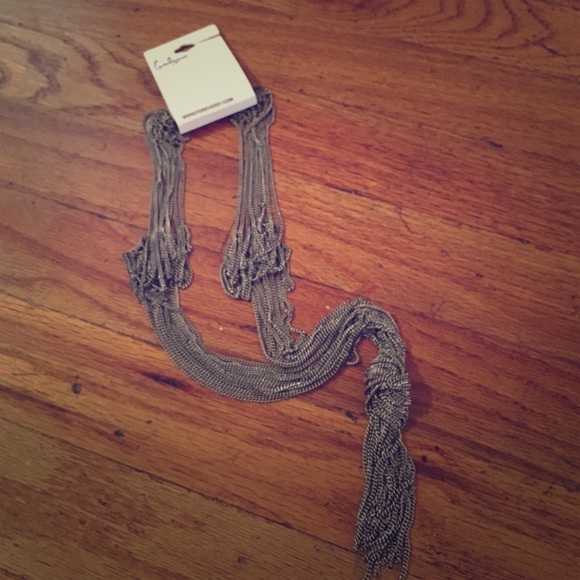 Forever 21 silver chain long necklace