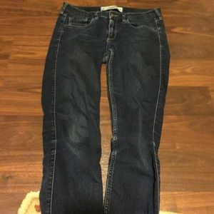 Dark wash skinny jeans