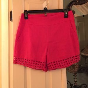 Bebe Coral Cage Trouser Shorts Size 4