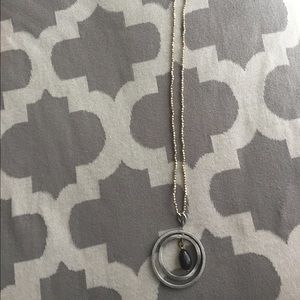 Silver long necklace