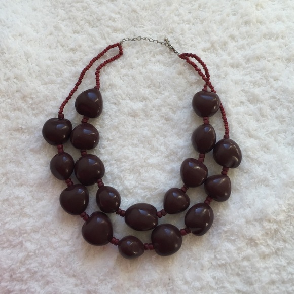 Dark plum necklace