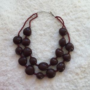 Dark plum necklace