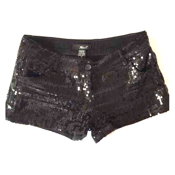 Pants - 2 FOR $20! Black Sequin Shorts