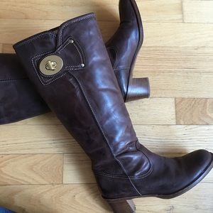 Coach Shoes - Coach Sara Leather Riding Boots Coach Shoes - Coach Sara Leather Riding Boots