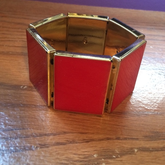 Red statement bracelet