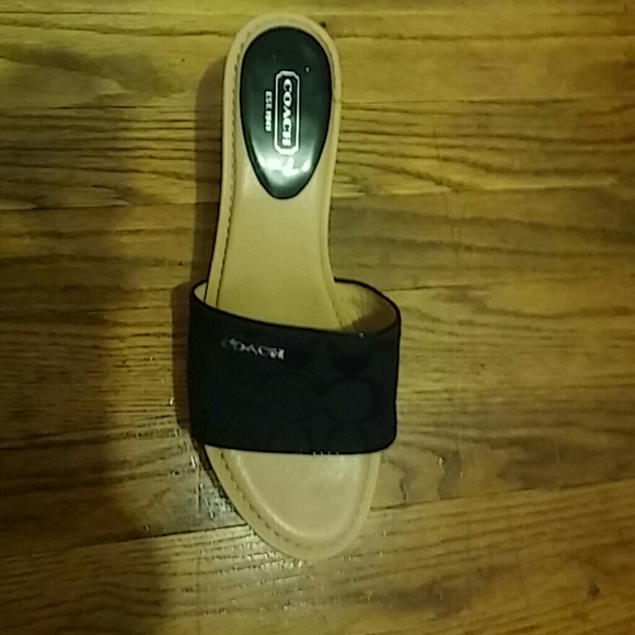 Brand new coach platform sandals