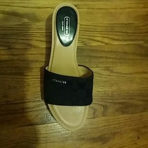 Brand new coach platform sandals