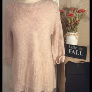 Chico's NWT Blush Pink Metallic Sweater Size 2 Med