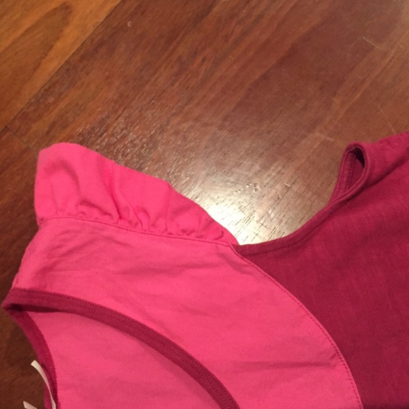 Anthro Kimchi Blue Pink & Red Cap Sleeve Top - Picture 3 of 4