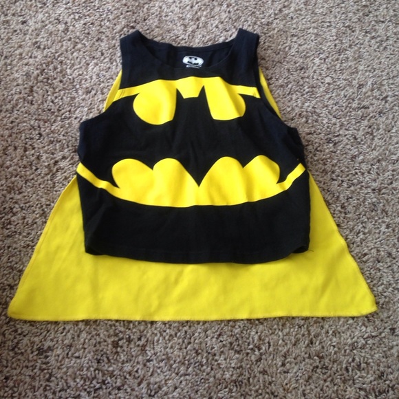 Batman Shirt W/ Cape Crop Top