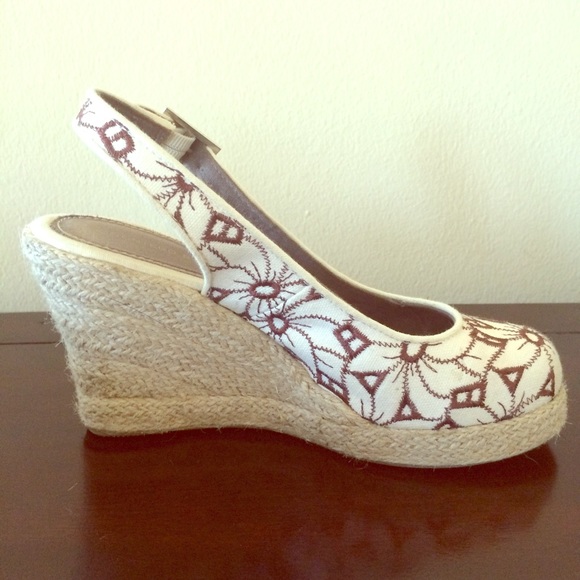 Brown and White Espadrilles