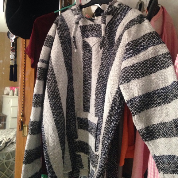 Black and white baja sweater