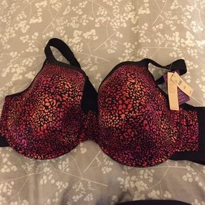 Cacique Bra 46DDD Reds/Black