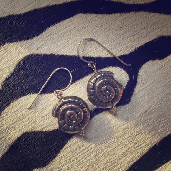 Sterling silver shell earrings